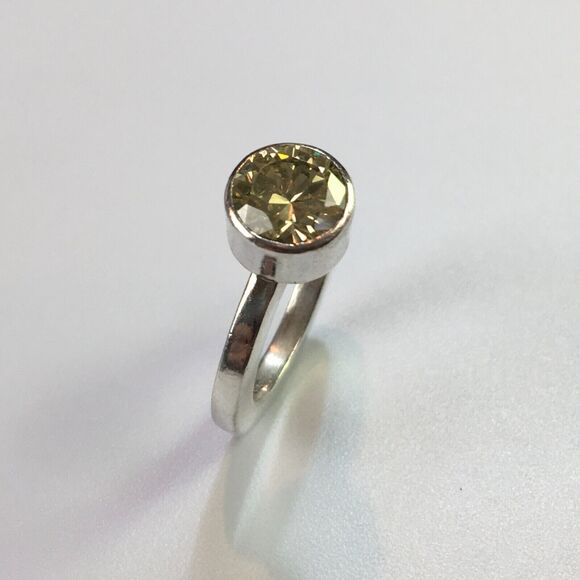 Harlene Korey Kalibre Citrine Ring Size 5 Sterling Silver 925 Scottsdale AZ - Picture 11 of 15